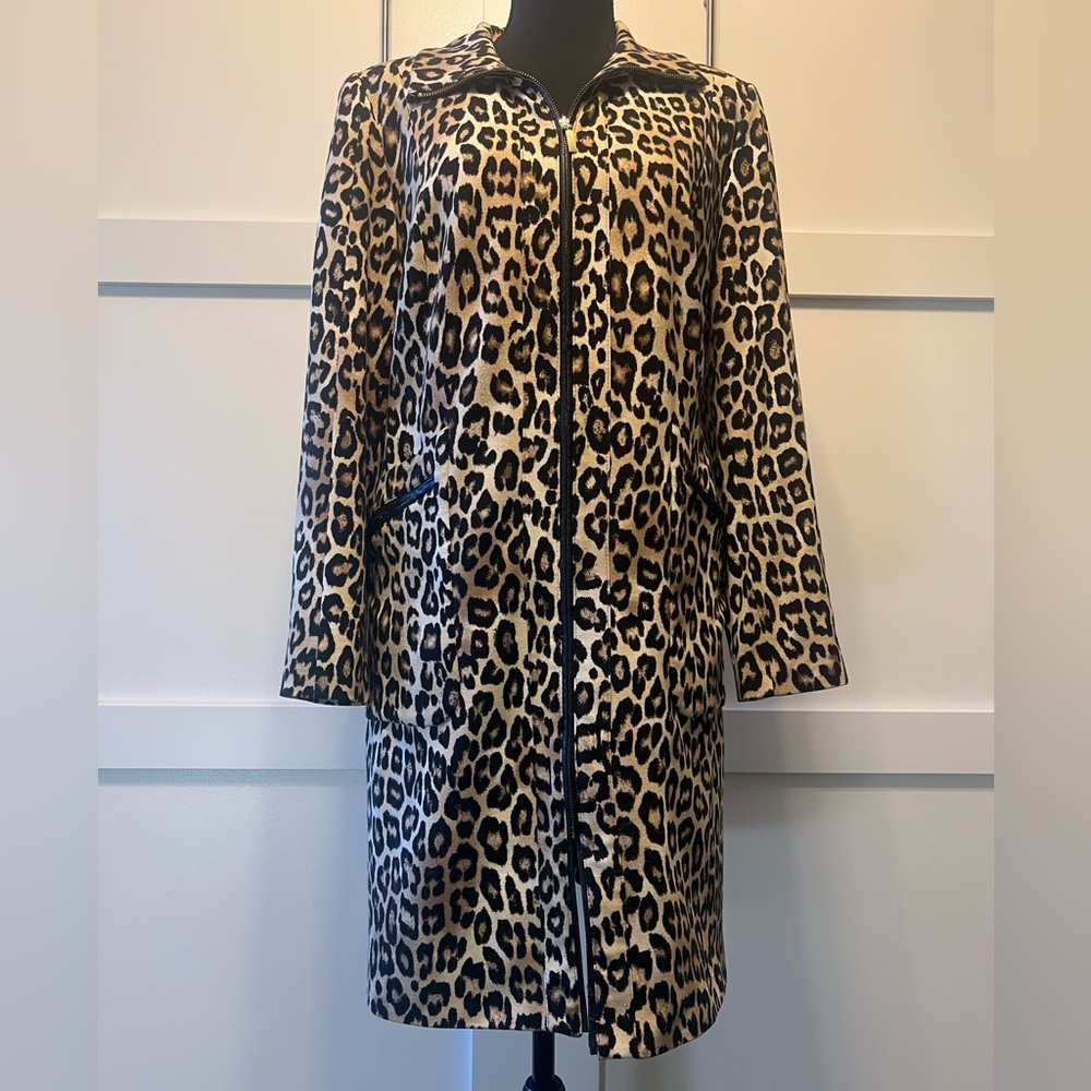 Chico’s Animal Print Long Jacket Size M*